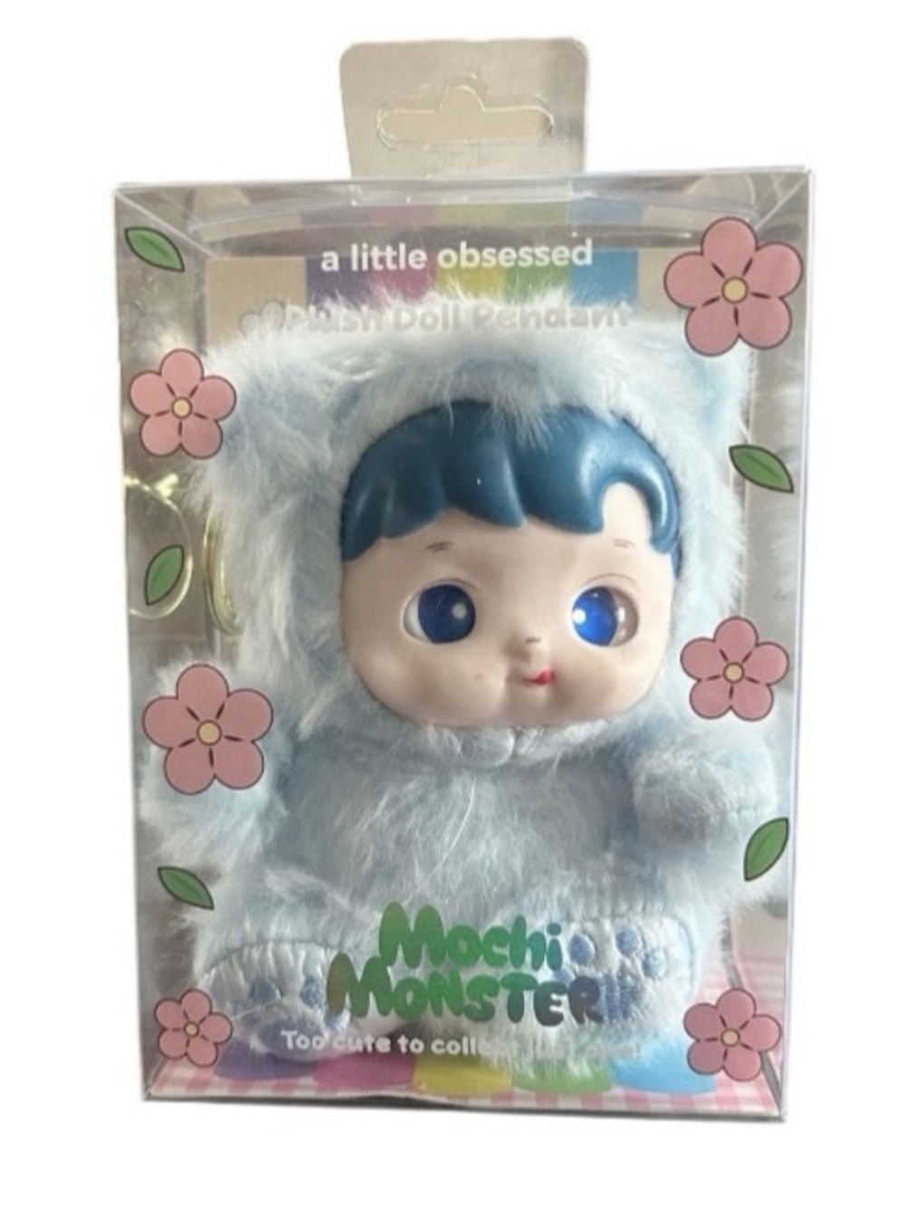 Mochi Monster Plush Doll Bag Charm Keychain Pendant A Little Obsessed Rare Blue